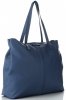 Kožené kabelka shopper bag Vittoria Gotti tmavo modrá V5705